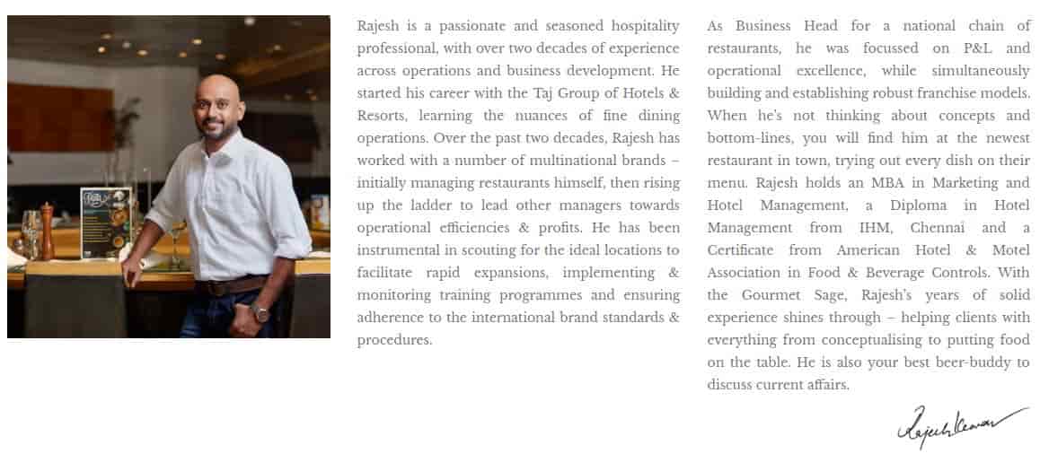Gourmet Sage - Bakery Consultant Chennai!
